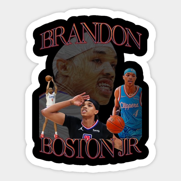 Brandon Boston Jr. Bootleg Graphic Tee | Vintage / Retro-Inspired Clippers BJ Boston T-Shirt Sticker by dsuss